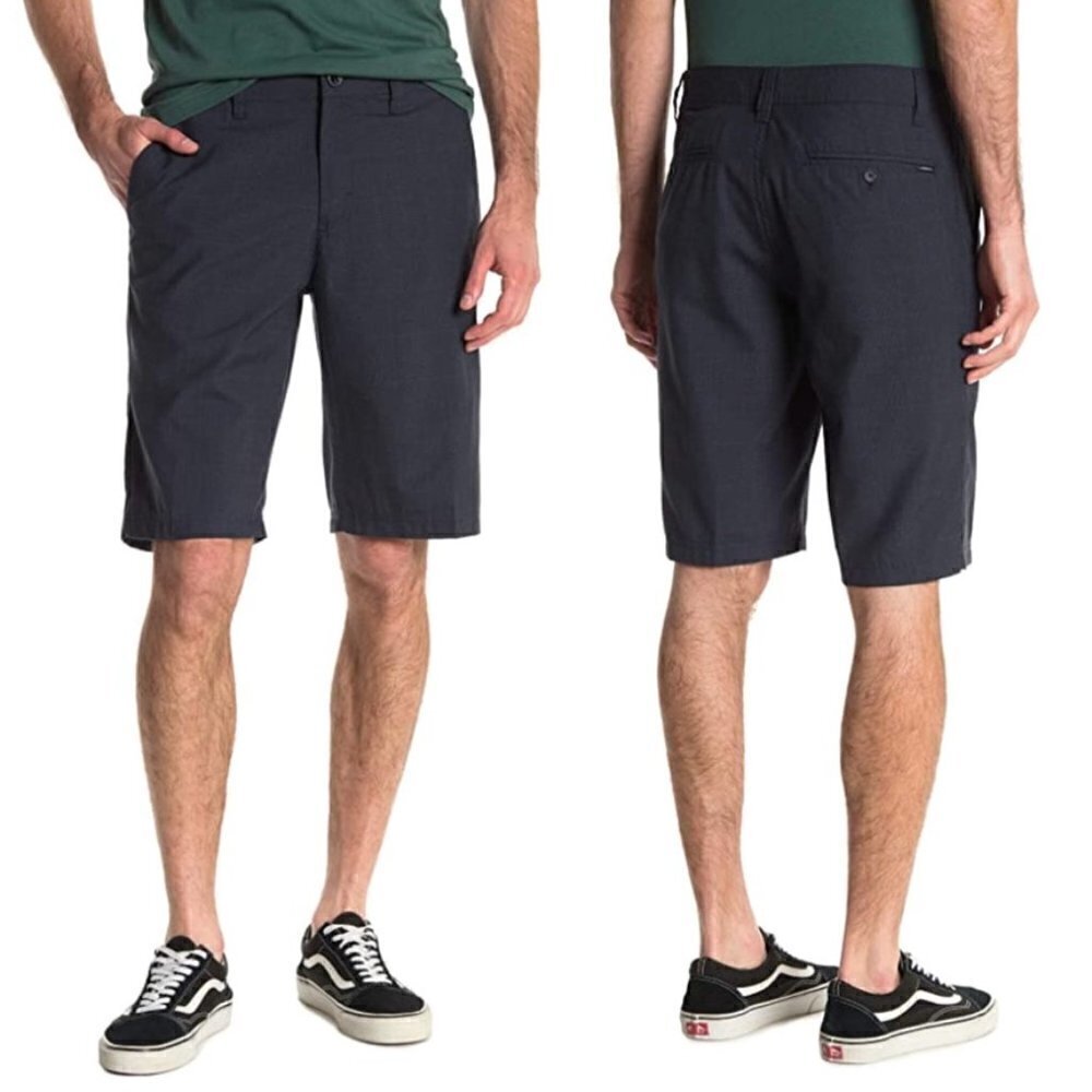 ONeill Blue Westmont Plaid Relaxed Fit Casual Skate Shorts Dark Gray Mens 30